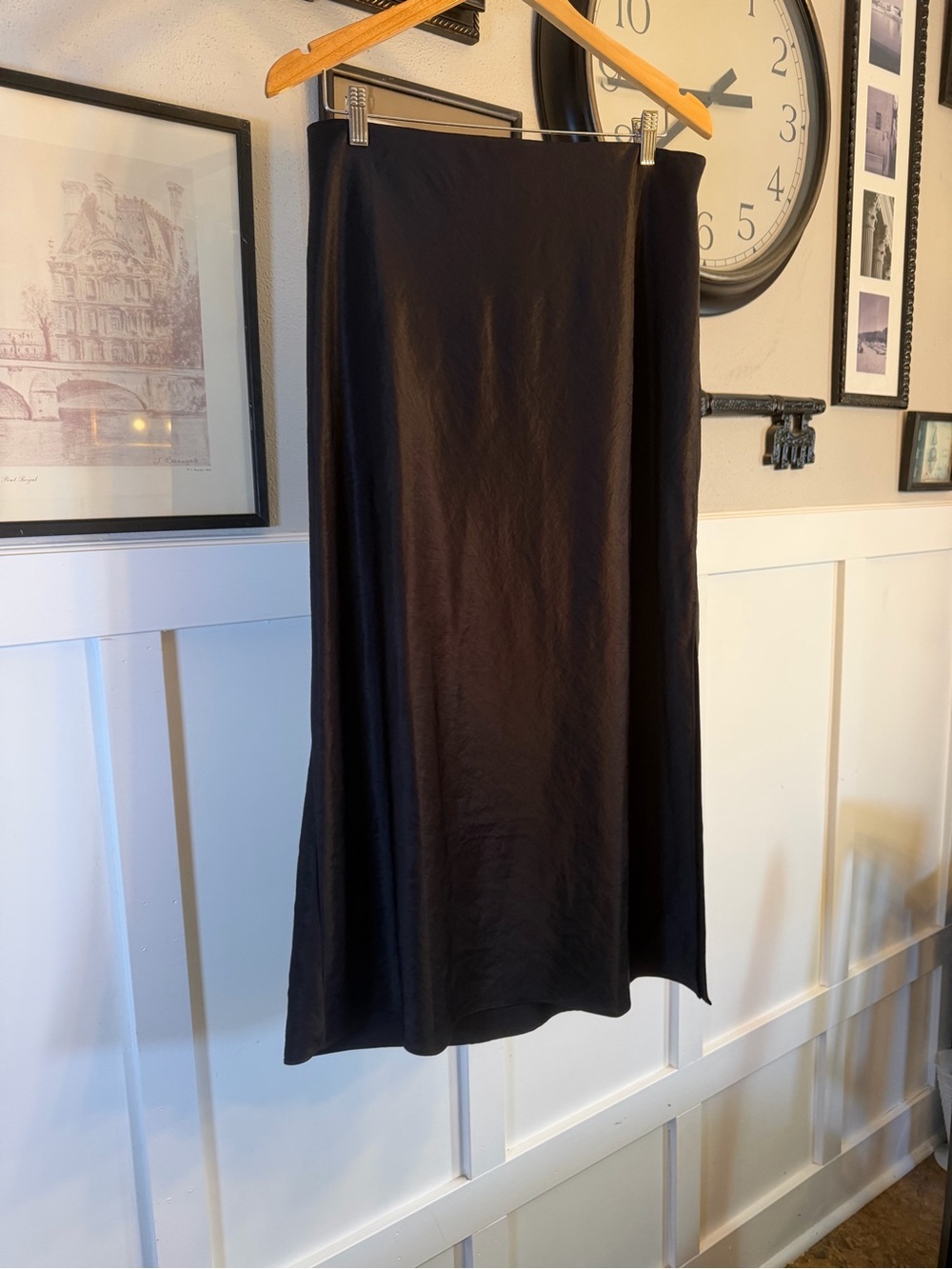 Madewell Black Slip Skirt Small k436